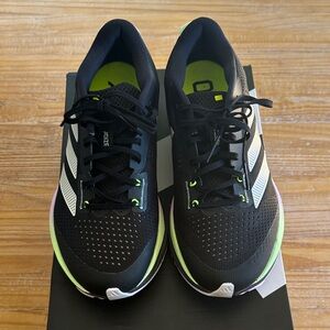 Adidas ADIZERO SL Black and White Sneakers with Neon Green Accents